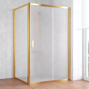 Душевой уголок Vegas Glass ZP+ZPV 120*100 09 10 профиль золото, стекло сатин