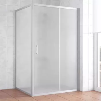 Душевой уголок Vegas Glass ZP+ZPV 120*100 07 10 профиль матовый хром, стекло сатин