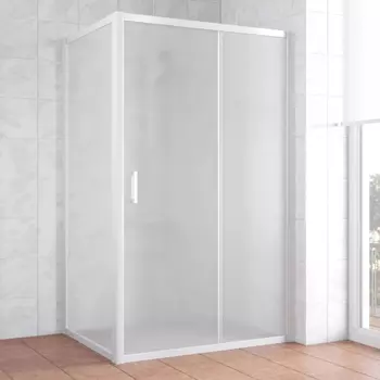 Душевой уголок Vegas Glass ZP+ZPV 120*70 01 10 профиль белый, стекло сатин