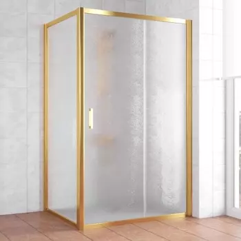 Душевой уголок Vegas Glass ZP+ZPV 120*90 09 02 профиль золото, стекло шиншилла