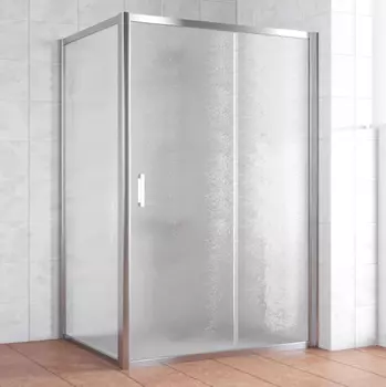 Душевой уголок Vegas Glass ZP+ZPV 130*100 08 02 профиль глянцевый хром, стекло шиншилла
