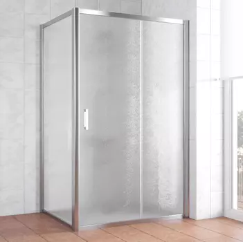 Душевой уголок Vegas Glass ZP+ZPV 130*70 08 02 профиль глянцевый хром, стекло шиншилла