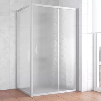 Душевой уголок Vegas Glass ZP+ZPV 130*70 07 02 профиль матовый хром, стекло шиншилла