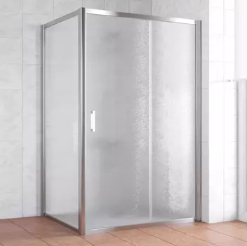 Душевой уголок Vegas Glass ZP+ZPV 140*80 08 02 профиль глянцевый хром, стекло шиншилла