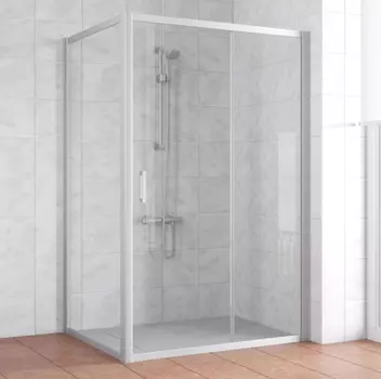 Душевой уголок Vegas Glass ZP+ZPV 140*80 07 01 профиль матовый хром, стекло прозрачное