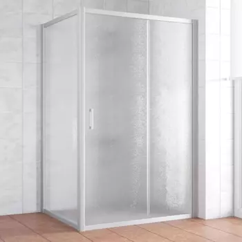 Душевой уголок Vegas Glass ZP+ZPV 140*90 07 02 профиль матовый хром, стекло шиншилла