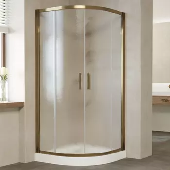 Душевой уголок Vegas Glass ZS 100 05 02 профиль бронза, стекло шиншилла