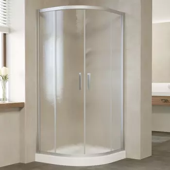 Душевой уголок Vegas Glass ZS 100 07 02 профиль матовый хром, стекло шиншилла