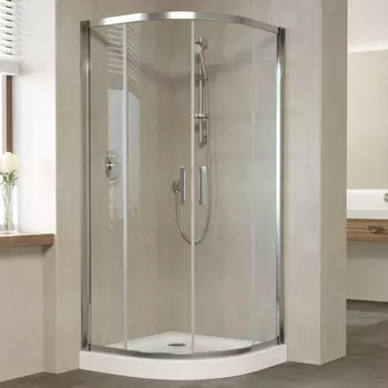 Душевой уголок Vegas Glass ZS 100 08 01 профиль глянцевый хром, стекло прозрачное