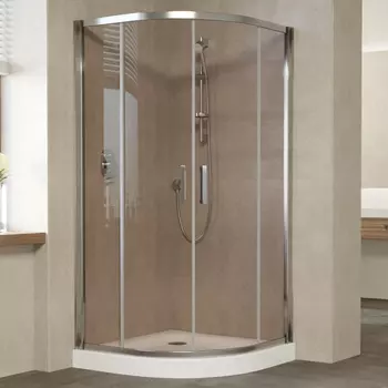 Душевой уголок Vegas Glass ZS 120 08 05 профиль глянцевый хром, стекло бронза