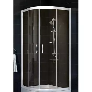 Душевой уголок Vegas Glass ZS 80 01 05 профиль белый, стекло бронза