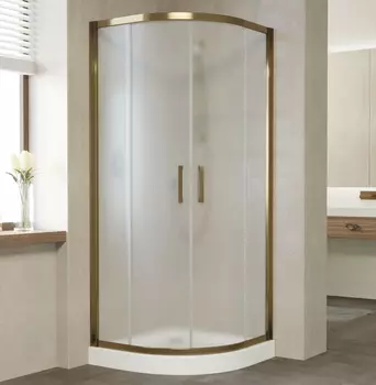 Душевой уголок Vegas Glass ZS 80 05 10 профиль бронза, стекло сатин