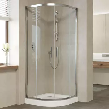 Душевой уголок Vegas Glass ZS 80 08 01 профиль глянцевый хром, стекло прозрачное