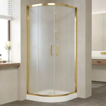 Душевой уголок Vegas Glass ZS 80 09 10 профиль золото, стекло сатин