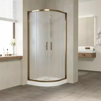 Душевой уголок Vegas Glass ZS 90 05 10 профиль бронза, стекло сатин