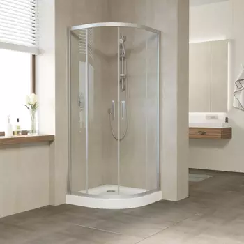 Душевой уголок Vegas Glass ZS 90 07 01 профиль матовый хром, стекло прозрачное