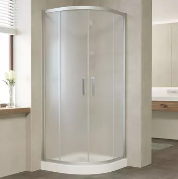 Душевой уголок Vegas Glass ZS 90 07 10 профиль матовый хром, стекло сатин