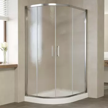 Душевой уголок Vegas Glass ZS-F 110*100 08 02 профиль глянцевый хром, стекло шиншилла