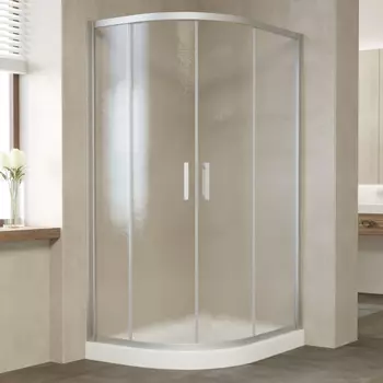 Душевой уголок Vegas Glass ZS-F 110*80 07 02 профиль матовый хром, стекло шиншилла