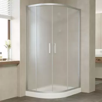 Душевой уголок Vegas Glass ZS-F 120*110 07 10 профиль матовый хром, стекло сатин