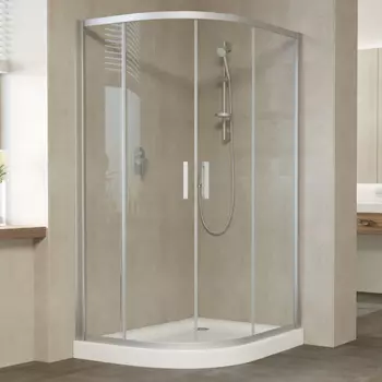 Душевой уголок Vegas Glass ZS-F 120*80 07 01 профиль матовый хром, стекло прозрачное