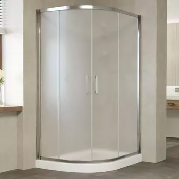 Душевой уголок Vegas Glass ZS-F 120*80 08 10 профиль глянцевый хром, стекло сатин