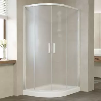 Душевой уголок Vegas Glass ZS-F 120*100 01 10 профиль белый, стекло сатин