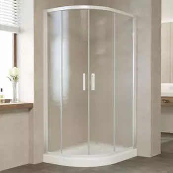Душевой уголок Vegas Glass ZS-F 120*100 01 02 профиль белый, стекло шиншилла