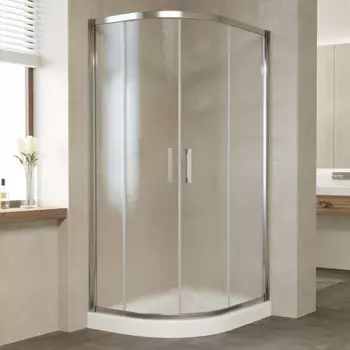 Душевой уголок Vegas Glass ZS-F 120*110 08 02 профиль глянцевый хром, стекло шиншилла