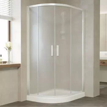 Душевой уголок Vegas Glass ZS-F 120*110 01 10 профиль белый, стекло сатин