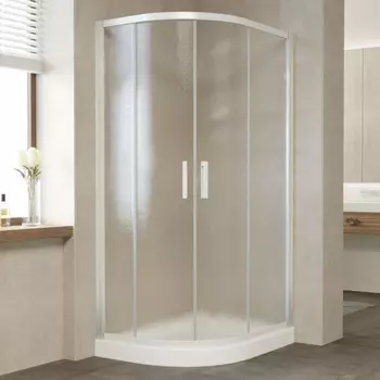 Душевой уголок Vegas Glass ZS-F 120*110 01 02 профиль белый, стекло шиншилла