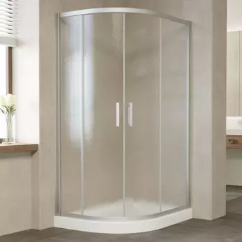 Душевой уголок Vegas Glass ZS-F 120*100 07 02 профиль матовый хром, стекло шиншилла
