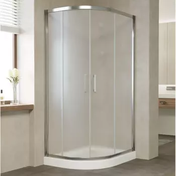 Душевой уголок Vegas Glass ZS-F 120*100 08 10 профиль глянцевый хром, стекло сатин