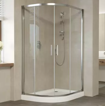 Душевой уголок Vegas Glass ZS-F 120*80 08 01 профиль глянцевый хром, стекло прозрачное