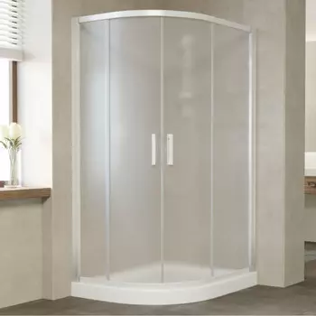 Душевой уголок Vegas Glass ZS-F 120*90 01 10 профиль белый, стекло сатин