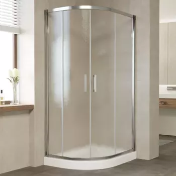 Душевой уголок Vegas Glass ZS-F 90*80 08 02 профиль глянцевый хром, стекло шиншилла