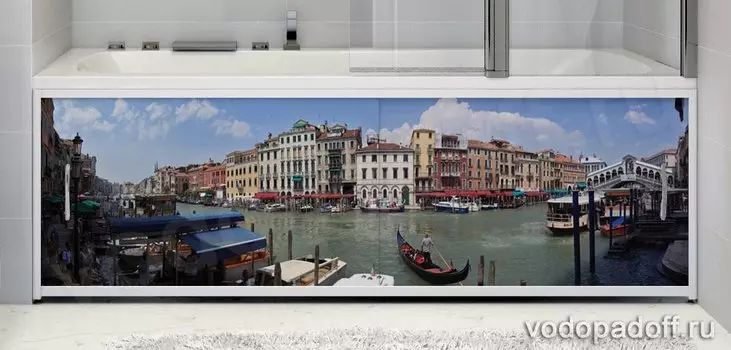 Фотоэкран для ванной Francesca Premium Город на воде Размер на заказ изготовление 1-2 дня
