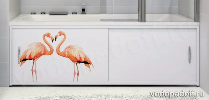 Фотоэкран для ванны Francesca Premium Фламинго Размер на заказ изготовление 1-2 дня