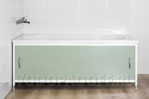 Фотоэкран под ванну 2108_5 Клетка светло-зеленый Премиум Размер 148/168