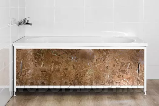 Фотоэкран под ванну 3720 Мрамор терракотовый Премиум Размер 148/168