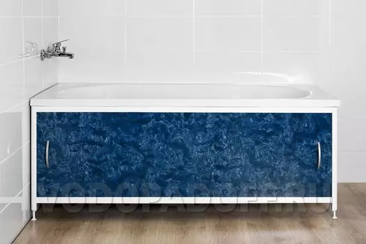 Фотоэкран под ванну 4054 Малахит темно-синий Премиум Размер 148/168