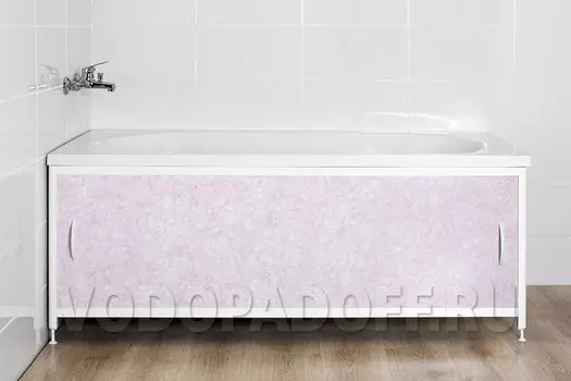 Фотоэкран под ванну 4115 Мрамор лилово-хрустальный Премиум Размер 148/168