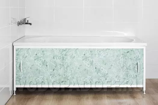 Фотоэкран под ванну 4453 Мрамор темно-зеленый Премиум Размер 148/168