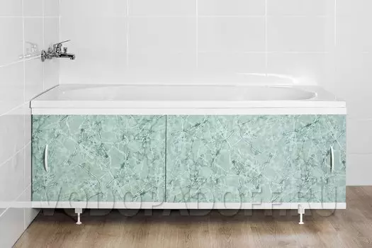 Фотоэкран под ванну 4453 Мрамор темно-зеленый Классик Размер 148/168