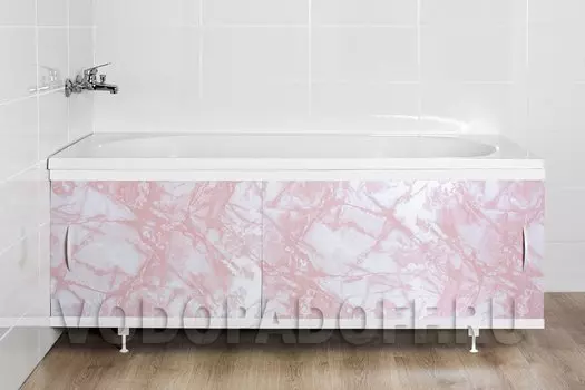 Фотоэкран под ванну 4578 Мрамор лиловый Классик Размер 148/168