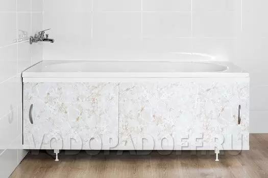Фотоэкран под ванну 4615 Мрамор светлый Классик Размер 148/168