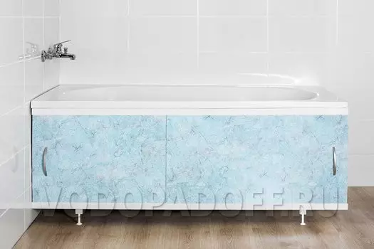 Фотоэкран под ванну 4834 Мрамор аквамарин Классик Размер 148/168