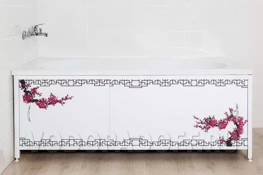 Фотоэкран под ванну 6010 Цвет сакуры Премиум Размер 148/168