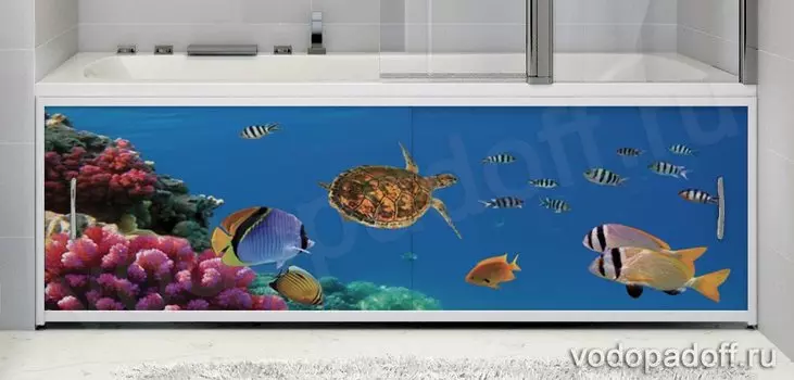 Фотоэкран под ванну Francesca Premium Подводные просторы Размер на заказ изготовление 1-2 дня