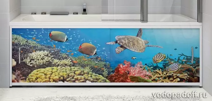 Фотоэкран под ванну Francesca Premium Полёт черепахи Размер на заказ изготовление 1-2 дня